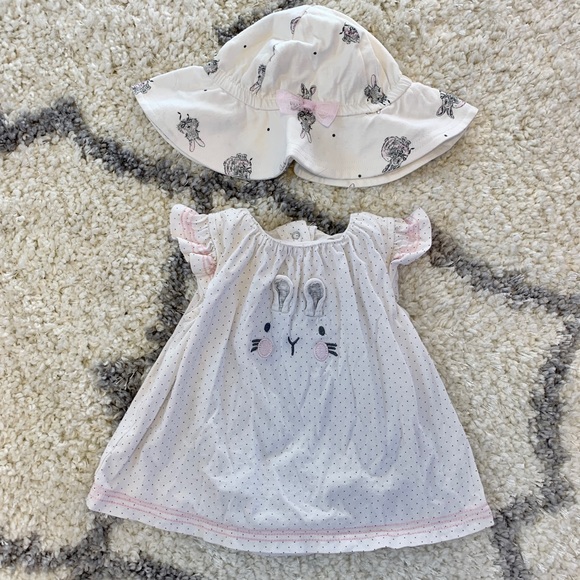 EUC Adorable Easter Dress with matching hat!! 🐰 - Picture 1 of 4